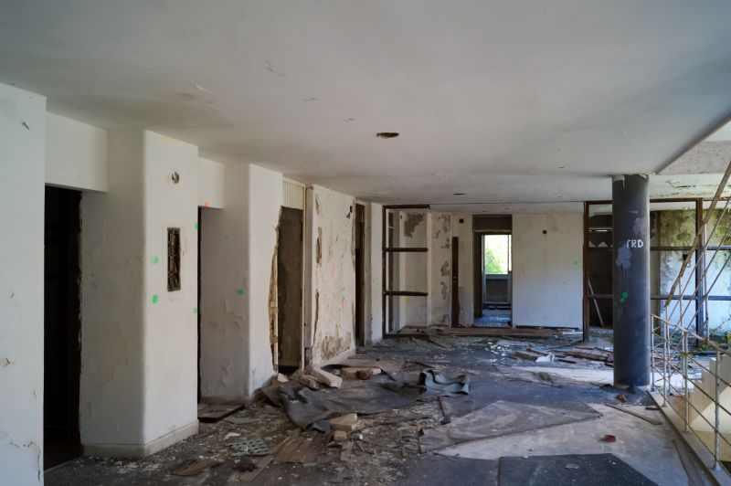 Damaged Flooring and Walls